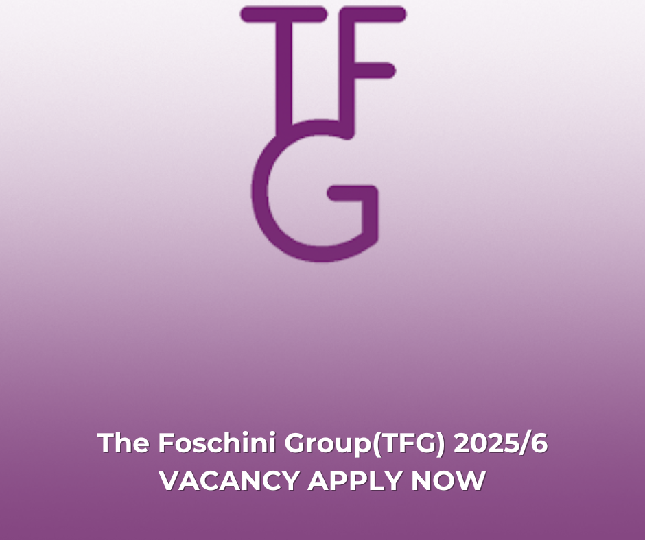 The Foschini Group(TFG) 2025/6 VACANCY APPLY NOW