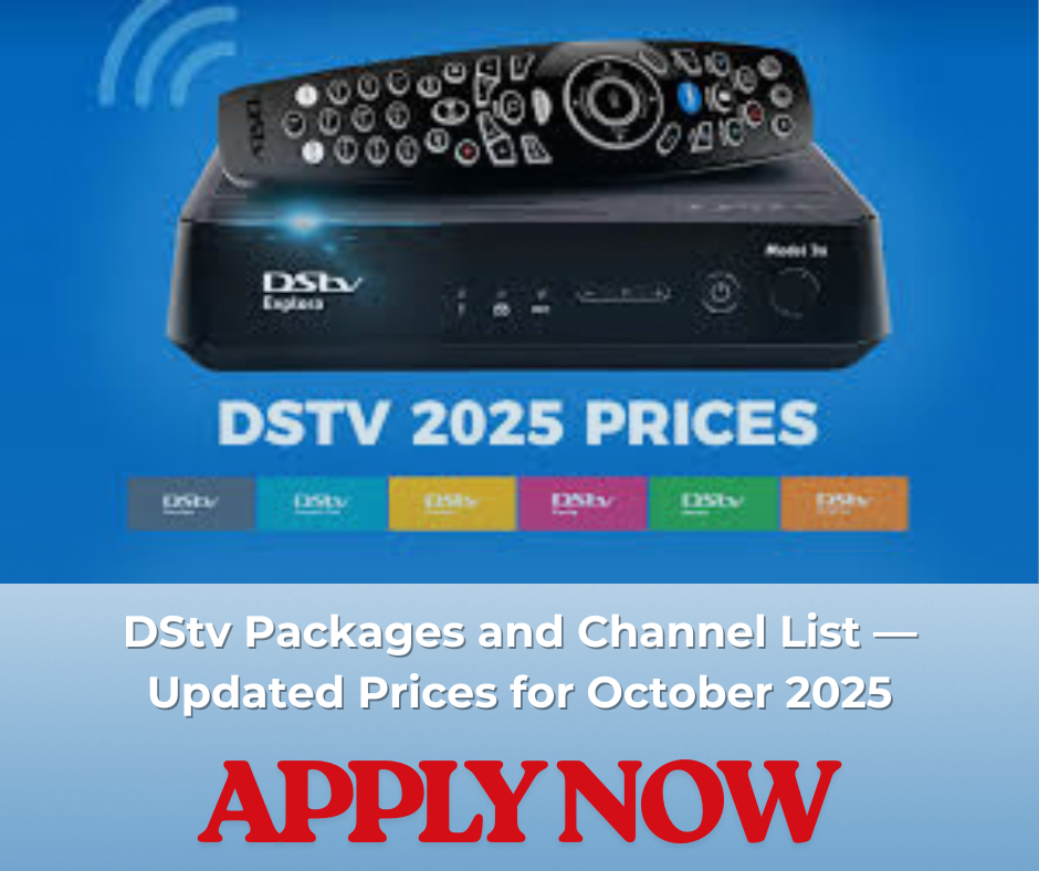 DStv Packages Updated Prices 2025