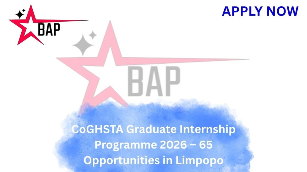 CoGHSTA Graduate Internship Programme 2026 – 65 Opportunities in Limpopo