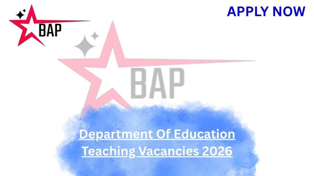 Department Of Education Teaching Vacancies 2026