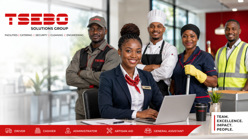 Tsebo Recruitment Vacancies 2026 | Driver, Cashier, Administrator, Artisan Aid & General Assistant Jobs